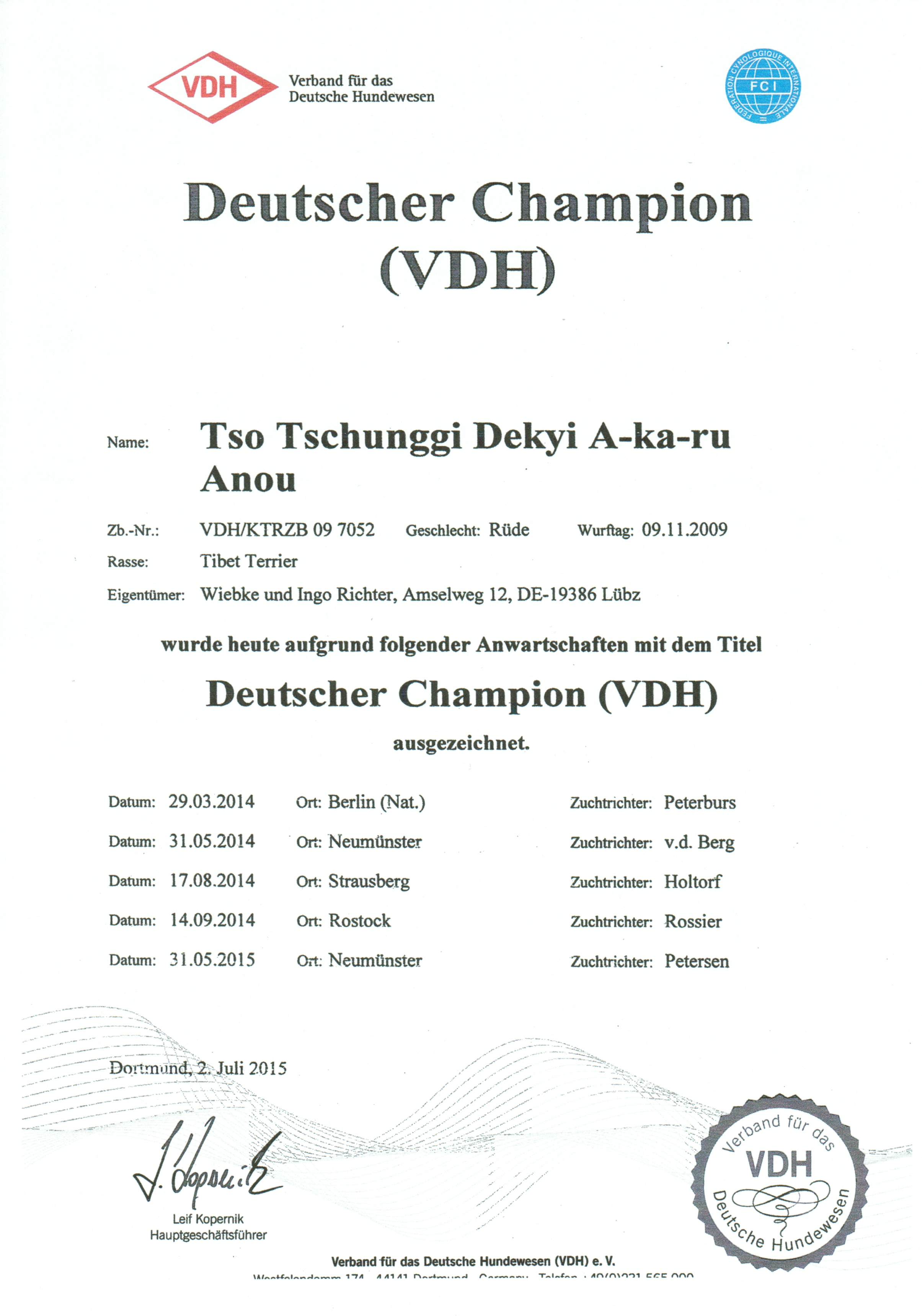 VDH-Champion-Urkunde_Akaru
